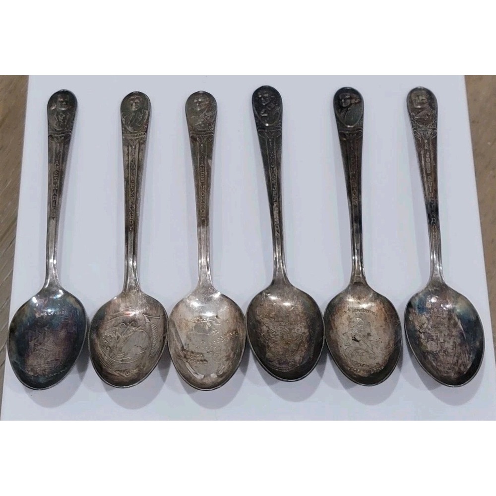 Vintage Presidential Spoon Collectibles JFK Adams Monroe Madison Jefferson Lot 6